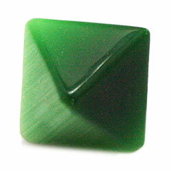 キャッツアイ 【合成石パーツ】 8面体ダイス 約17x17x24mm 《1個》