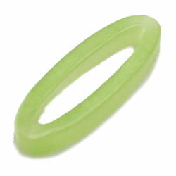 キャッツアイ 【合成石パーツ】 オーバルパーツ ライトグリーン 約19x6x3mm 《1個》