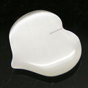 キャッツアイ 【合成石パーツ】 ハートパーツ白色(片穴) 約19x17x4mm 《1個》