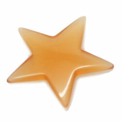 キャッツアイ 【合成石パーツ】 オレンジ スターパーツ 約20x19x3mm 《1個》