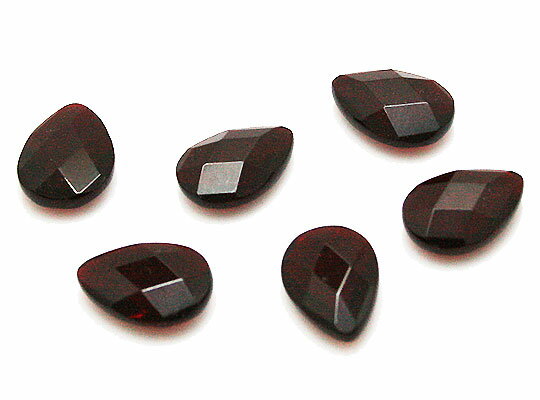 合成石・人工石パーツ ガーネット デザインパーツ 約18x13x10mm(穴なし) 10個