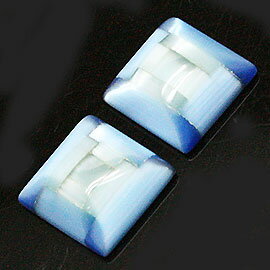 合成石・人工石パーツ ブルー系 約14x14x5mm 《1個》