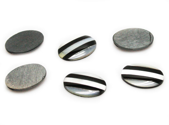 合成石・人工石パーツ シェルxオニキス デザインパーツ 約18x13x2mm 《1個》