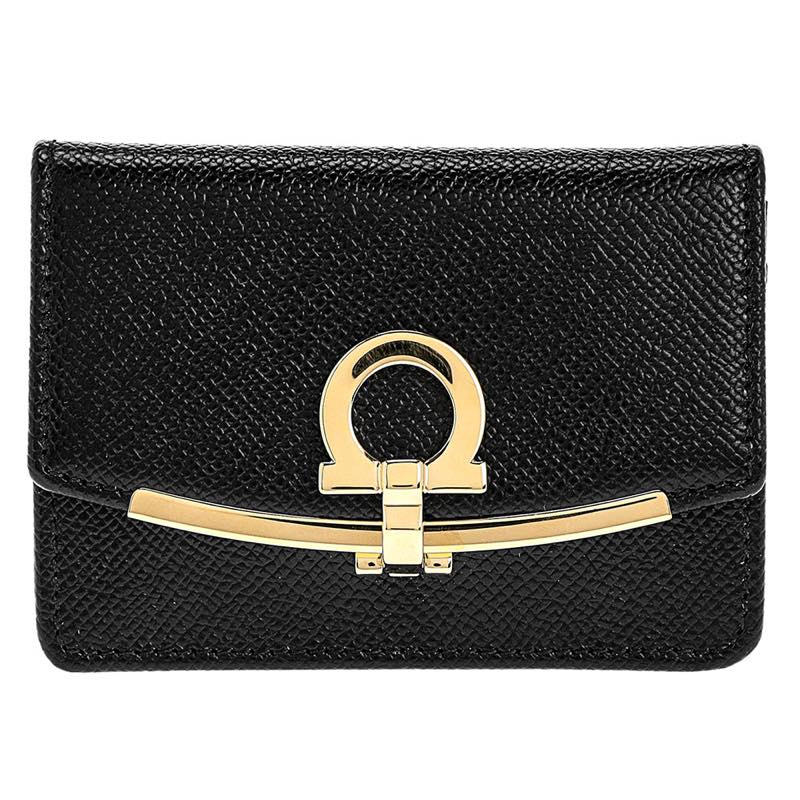 Rakuten - サルヴァトーレ フェラガモ Salvatore Ferragamo / Wホック財布 #22D198PEBBLE NER 683 350