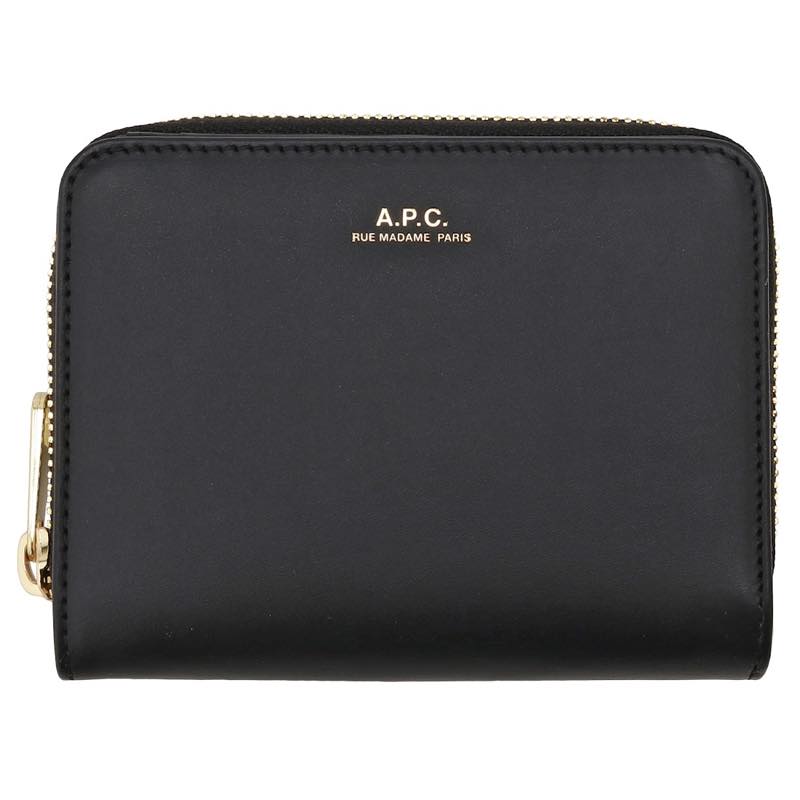 アー・ぺー・セー A.P.C. / COMPACT EMMANUELLE 二つ折財布 #PXAWV F63029 LZZ BLACK