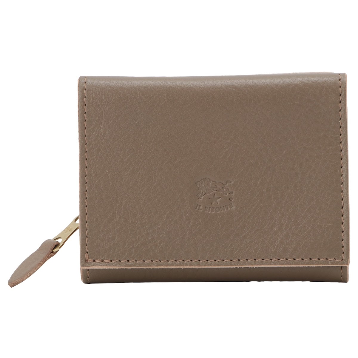 イルビゾンテ IL BISONTE / 三つ折財布 小銭入付 #SMW036 P GY103B TORTORA