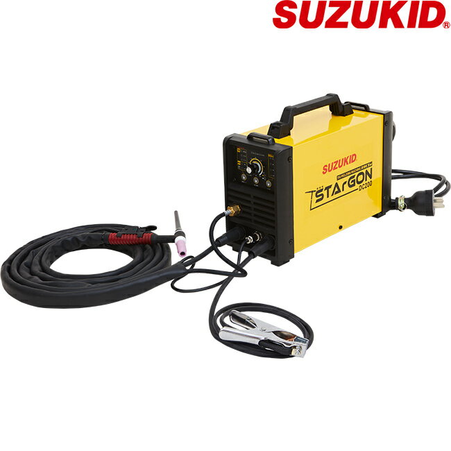 SUZUKID 【STG-200D】 100V 200V 兼用 小型 軽量 直流 インバータパルス TIG 溶接機 スタルゴンDC