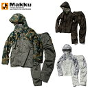 Makku マック クロスオーバー レインスーツ AS-8510 | レインウェア レイン ウェア メンズ 迷彩 上下 セット 上下セット 通学 通勤 作業用 ...