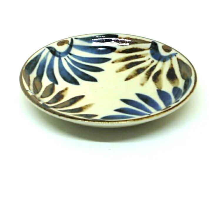 はな絵　14cm丸皿　日本製（美濃焼）　陶器