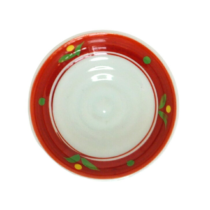アウトレット 9cm小皿 赤絵 小花美濃焼（上絵付）