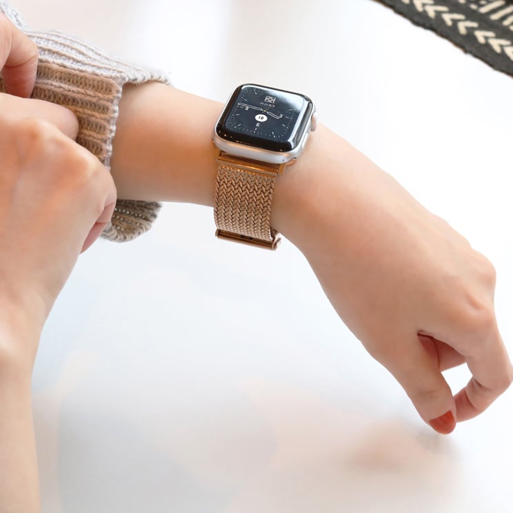 【平日3日以内に出荷】TEXTALIAN テキスタリアン アップルウォッチ バンド ミラネーゼループ ステンレス バックル apple watch 軽量 メッシュ レディース 38mm 40mm 41mm SE 9 8 7 6 5 4 3 2 2