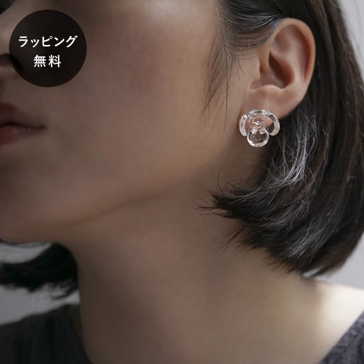 Rakuten - 【平日5日以内に出荷】HARIO ハリオ ピアス ツバキ クリア HAP-TB-001