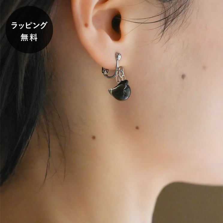 【平日5日以内に出荷】HARIO ハリオ バーズワーズ イヤリング プランプバード グレー HABW-PLG-E-NF