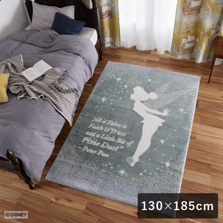 【10時までのご注文で翌営業日出荷】 スミノエ ディズニー ラグ ピーターパン ピクシーラグ グリーン 1..