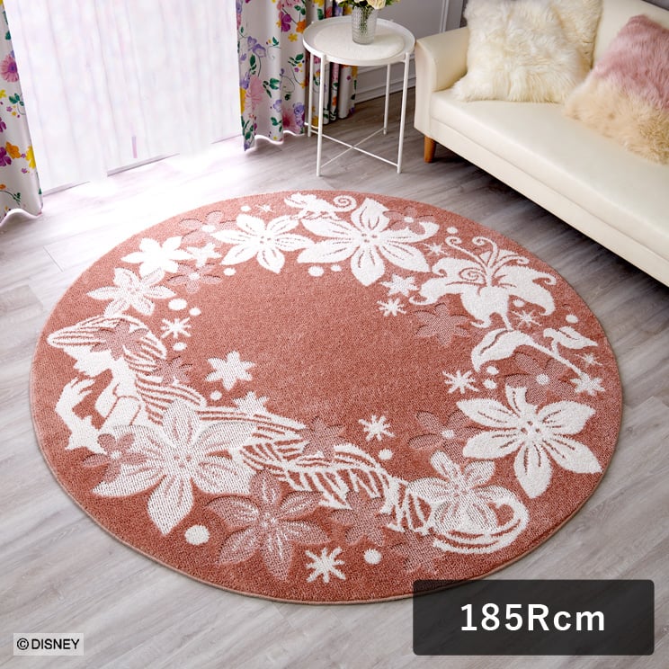 【10時までのご注文で翌営業日出荷】 スミノエ ディズニー ラグ プリンセス タングルド ラグ ピンク 18..