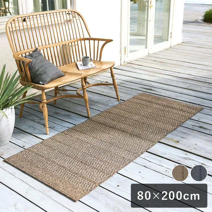 Rakuten - 【10時までのご注文で翌営業日出荷】スミノエ HOME ラグマット ブレイド バルコニーラグ 80×200cm 防炎 透水性 耐光性 防カビ 日本製