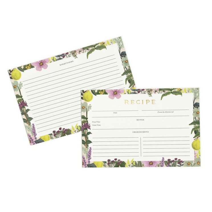 【12時までのご注文で当日出荷】ライフルペーパー レシピカード ハーブガーデン Rifle Paper Co. レシピ 料理 メモ メニュー