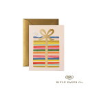 【12時までのご注文で当日出荷】ライフルペーパー カード ストライプバースデープレゼント Rifle Paper Co. イラスト メッセージカード