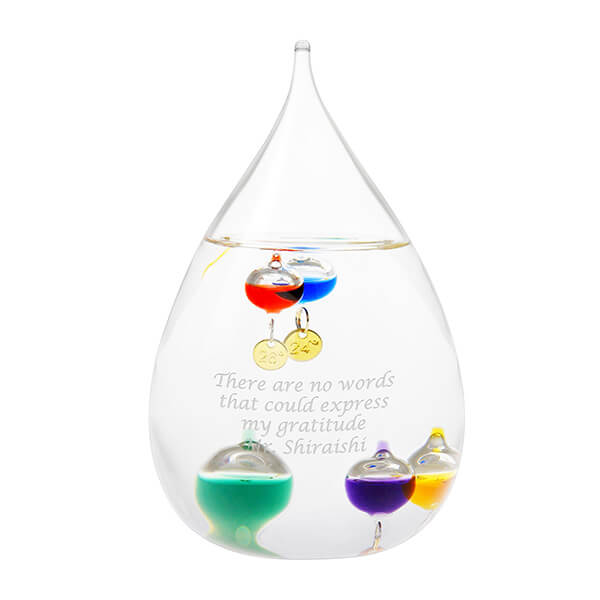 【平日7日以内に出荷】名入れ ガリレオ温度計 ドロップ L [2]