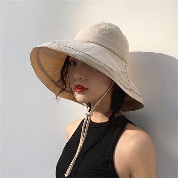 WJ 帽子 レディース 紫外線100%カット 折りたたみ 小顔効果 紫外線UVカット 帽子 女性 あご紐付き つば広 大きいサイズ あり 春 夏 ハット サイズ調整可能 おしゃれ 可愛い サファリハット 日よけ UVカット帽子 完全遮光 自転車 飛ばない