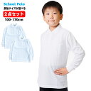 ポロシャツ キッズ 長袖 2枚セット 白 小学生 小学生ポロシャツ シャツ 学生服 スクールシャツ 通学 子供 男女兼用 制服 幼稚園 小学校 学校用 学校 吸汗速乾