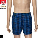 BVD GOLD トランクス LL チェック柄 アソート 綿100% 前開き メンズ インナー 下着 肌着 コットン メンズインナー G192 ゴールド