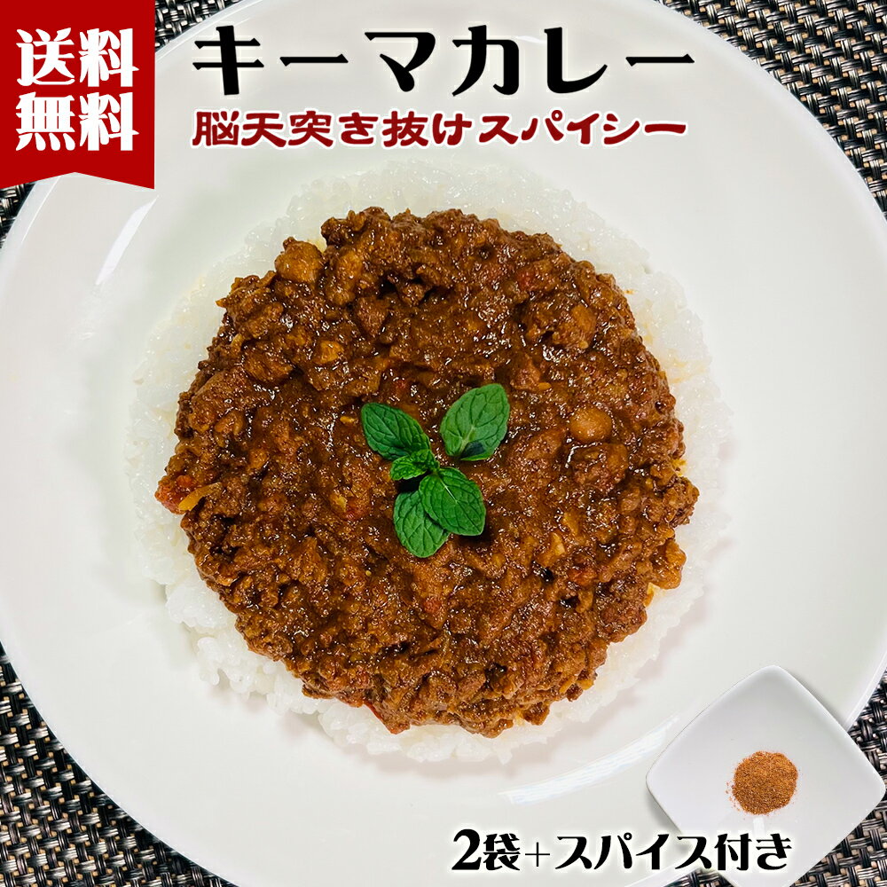 新発売 1000円 ポッキリ！【これぞ肉屋の！ 脳天突き抜け スパイシー キーマカレー】オリジナルスパイス付き 送料無料 2食 セット 国産豚 キーマ レトルト カレー ルー 本格カレー 常温 辛い 激辛 お取り寄せグルメ お取り寄せ グルメ スパイスカレー 肉 ご飯のお供