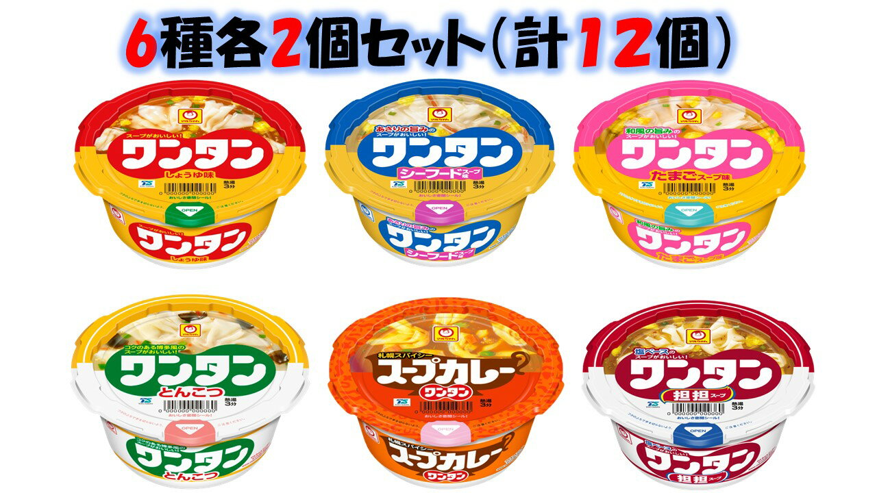 東洋水産 マルちゃんワンタンスープシリーズ6種各2個・計12個セット賞味期限24年10月9日～ 送料無料 沖縄 離島不可 