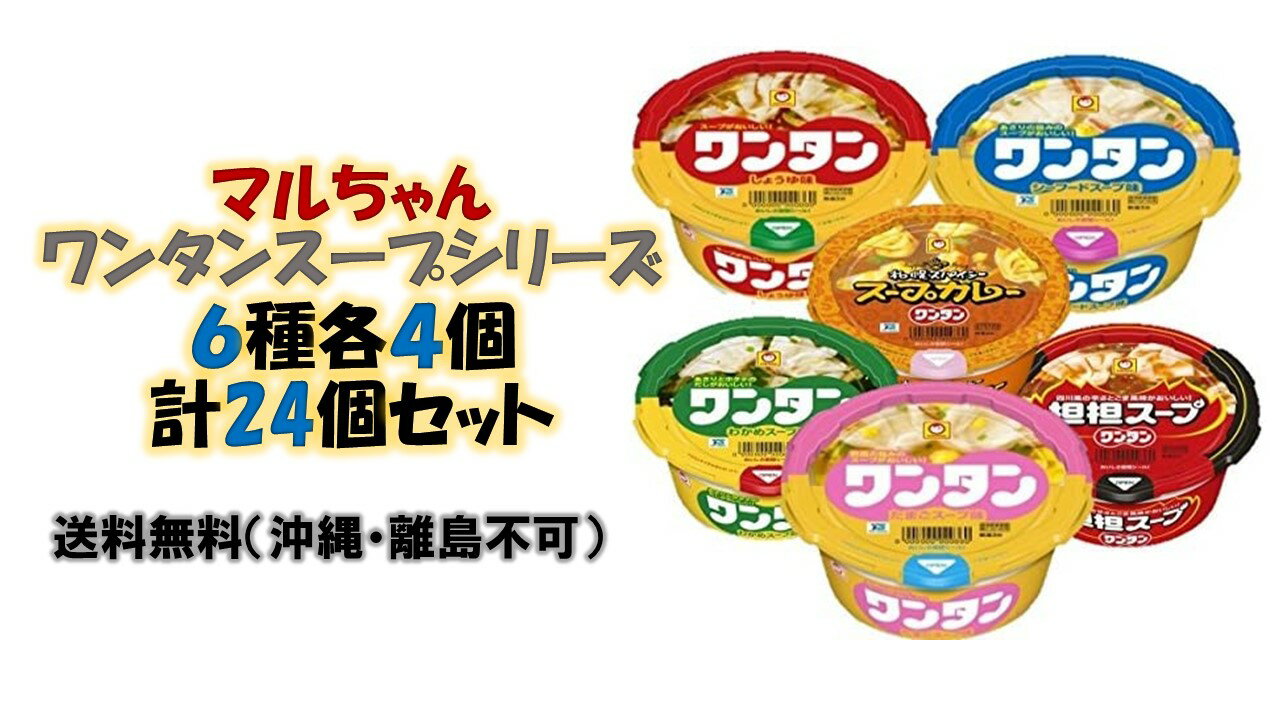 東洋水産 マルちゃんワンタンスープシリーズ 6種各4個・計24個セット 賞味期限24年10月9日〜送料無料 沖縄 離島不可 