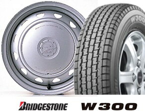 【ハイゼットS320系専用】【2023年製】ブリヂストン　W300　145/80R12　80/78N＆スチールホイール　12incSET145R12 6PR 相当品