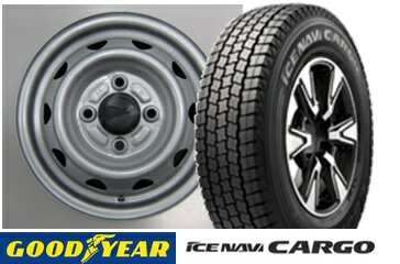 【グッドイヤー】【スタッドレス】【145/80R12 86/84N】【送料無料】グッドイヤー　ICE　NAVI　CARGO　145/80R12　86/84N　LT＆スチールホイール　12incSET