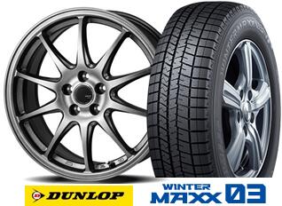 ダンロップ　WINTER　MAXX　WM03　225/50R18ZACK　JP202　18インチSET