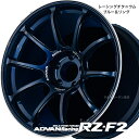 ADVAN Racing RZ-F2 18x9.5J 5H(M14) /114.3 +12 レーシングチタニウムブルー＆リング　BOREΦ73/CAPΦ73　Face-4