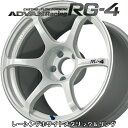 ADVAN Racing　RG-4　18x7.5J　5H/112　+47　レーシングホワイトメタリック＆リング（WMR）　ボア径Φ66.5/キャップ径Φ73