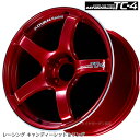 ADVAN Racing TC-4 17X8.0 4H/100〔M14〕 +35 レーシングキャンディーレッド&リング