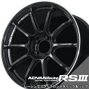 ADVAN Racing RS3 19x8.5J 5H/114.3 +38 ブラックガンメタリック&リングGTRデザイン