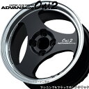 ADVAN Racing Oni2　15x7.5J　4H／100（M14）＋40 マシニング＆ブラックガンメタリック　GTRデザイン　ボア/キャップ径　63Φ　v5173