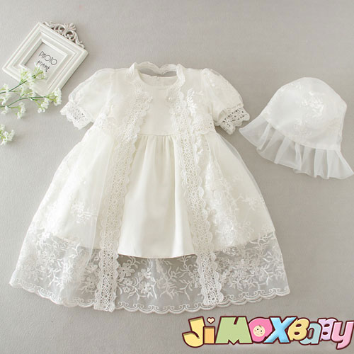 ★jimaxbaby福袋5点7880円★「メール便1枚まで対応可能」3点セットのベビードレス　ベビードレス　オフホワイト　無地　シンプルでおしゃ..