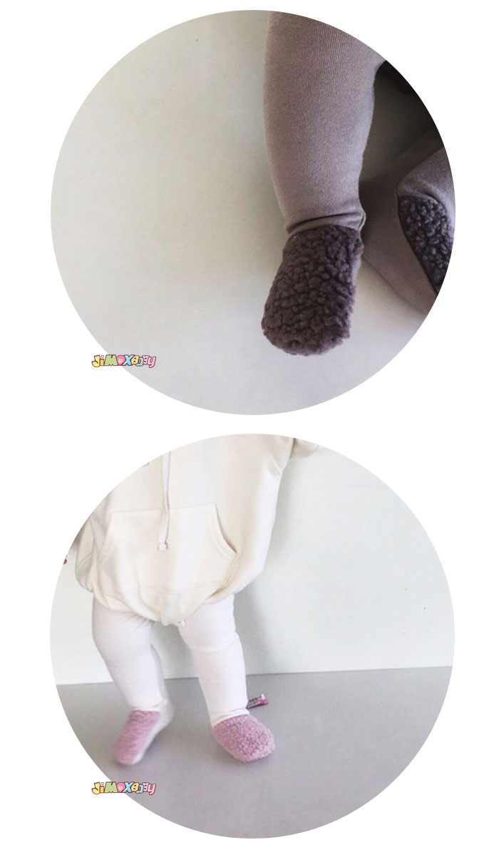 【即納】 70cm/80cm/90cm「ベビーボトムス」裏起毛タイツ　パンツ　足カバー　もこ...
