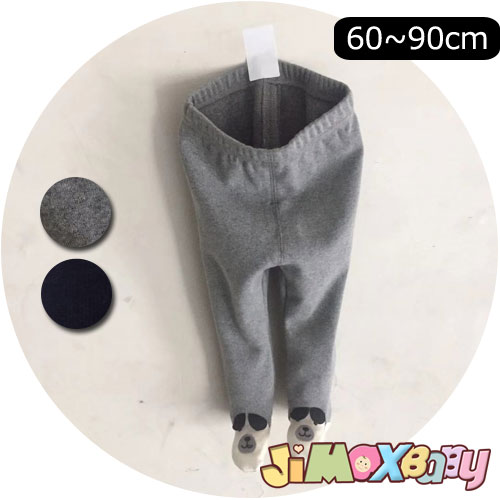 ★jimaxbaby福袋5点3680円★ 60cm/80cm/90cm 「ベビーボトムス」メール便送料無料　タイツ　パンツ　足カバー　タイツ　踵付き　格好いい　合わせやすい　クマの顔　無地　男女兼用 1