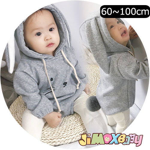 ★jimaxbaby福袋5点7880円★60cm/70cm/100cm「裏起毛ロンパース」もこもこベビー服　ぬいぐるみ　兎　尻尾つき　可愛い　ベビーロンパース　クマ　2カラーで可愛い　シンプル　ロンパース　シンプル　男の子　女の子　長袖　ベビー服　赤ちゃん服　ベビー服 　冬