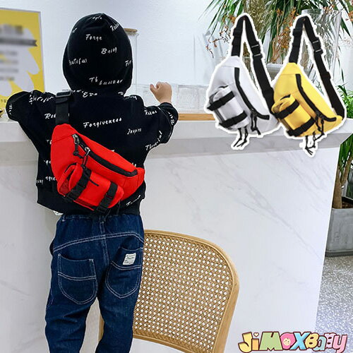 メール便送料無料　ボディバッグ 　ショルダーバッグ 子供服 キッズ 男の子 女の子　イエロー　ブラック　ホワイト　ホワイトキッズボディバッグ 　子供ボディバッグ　キャンバス かわいい 男の子 女の子 軽量　 おしゃれ　保育園 幼稚園 子供バックのサムネイル
