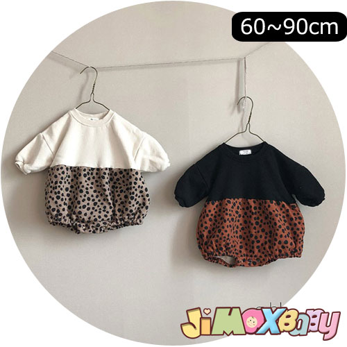 ★jimaxbaby福袋5点3680円★60cm/70cm「裏起毛ロンパース」ベビー服　ベビーロンパース　豹柄　裏起毛　女の子　春秋オーバーサイズ　シンプル　女の子　長袖　ベビー服　赤ちゃん服　ベビー服 　冬 1