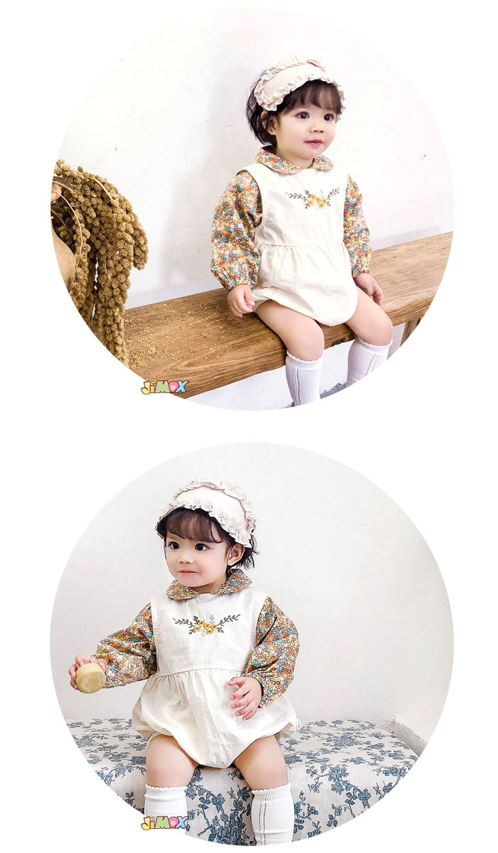 【即納】★jimaxbaby福袋5点3680円★60cm/70cm/90cmベビー服　ロンパース　刺繍花柄...