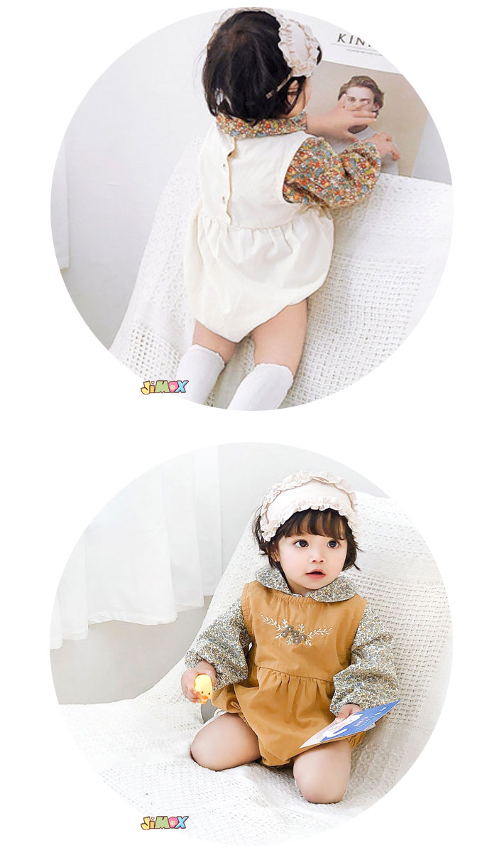 【即納】★jimaxbaby福袋5点3680円★60cm/70cm/90cmベビー服　ロンパース　刺繍花柄...