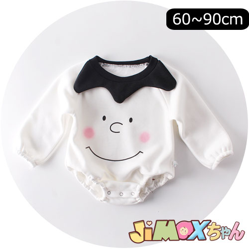 ★jimaxbaby福袋5点7880円★ 60cm/90cm「裏起毛ロンパース」ベビーロンパース　フレア　笑顔　襟付き　　オールインワン　女の子のタイプ　春秋　ベビーオールインワン　ベビー服　子供服　女の子　長袖　可愛い　シンプル　新品