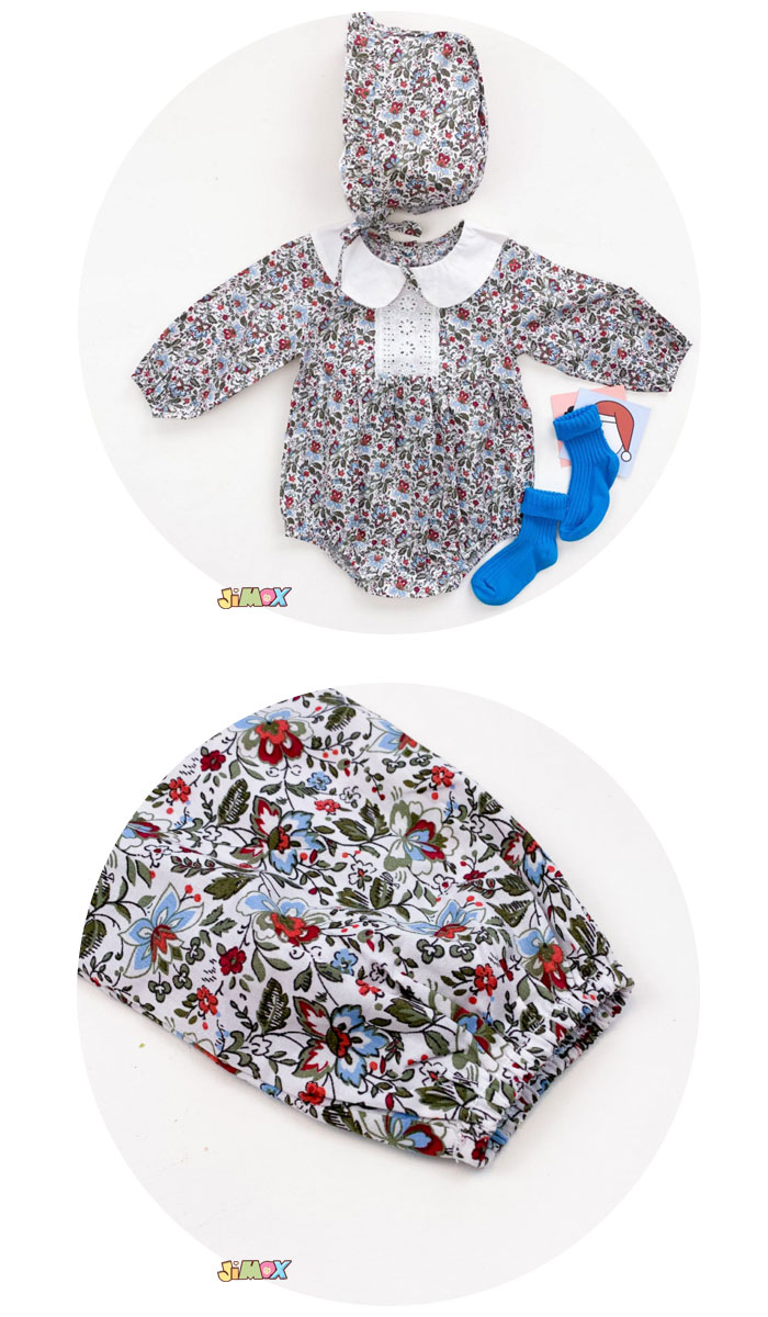 【即納】★Last1点、5,280円以上ご注文頂き、0円GET！★jimaxbaby福袋5点5280円★100cm レースの襟つき　ロンパース　春秋　長袖　花柄　レース風　オールインワイン　ベビーオールインワン　ベビー服　子供服 女の子　長袖　可愛い　シンプル　新品　襟 tgb0606-10005058 JIMAXBABY(ジーマックスベビー) サンプル画像3