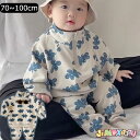 70cm/80cm/90cm/100cm「メール便送料無料」子供服 2点セット 上下セット パーカー風 ベビー服 総柄 長丈 長袖 男の子 女の子 カジュアル 春明冬 パーカー風 パーカー×パンツ 10分丈 シンプル 春秋 キッズ服 ベビー服 子供服 通園 可愛い