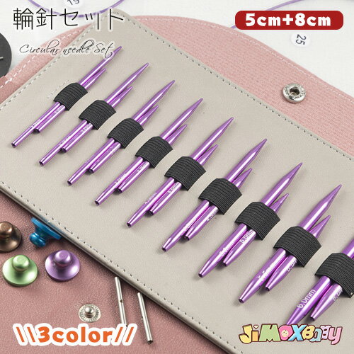 送料無料　編み針 編針　棒針　輪針　切替輪針　切替輪針セット　アルミ編み針 切り替え輪針セット 編み針セット　編針セット 輪針セット　付け替え式輪針セット ランタンムーン　小物　高品質 編み物 手芸　編み物 あみもの用品 あみ針セット セット 針 編み針 手芸
