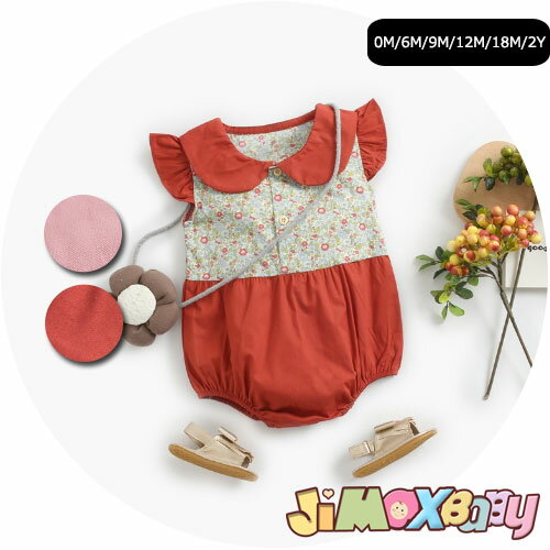 【即納】★jimaxbaby福袋5点3680円★60cm/70cm/80cm/90cm/100cm メール便送料無料 ベビー服　ロンパース　オールインワン　花柄　フラワー　サロペット　フレア　ノースリーブ　襟付き　夏　女の子　女の子らしい夏服　可愛い　シンプルのサムネイル